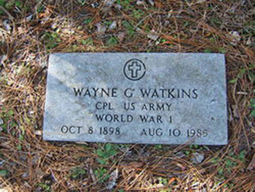 Wayne G. Watkins’ grave