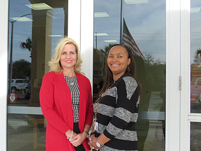 Principal Christi Shields with Vice Principal Latanya Ross.