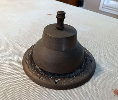 this bell sat on the front registration desk