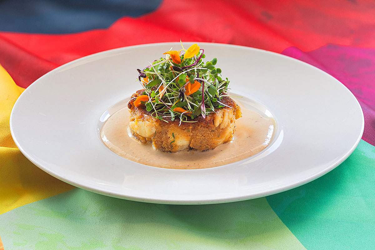 The classic rendition of a jumbo lump crab cake