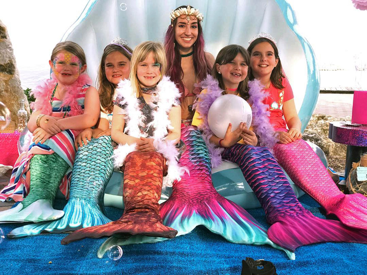 Kids love to dress up as mermaids