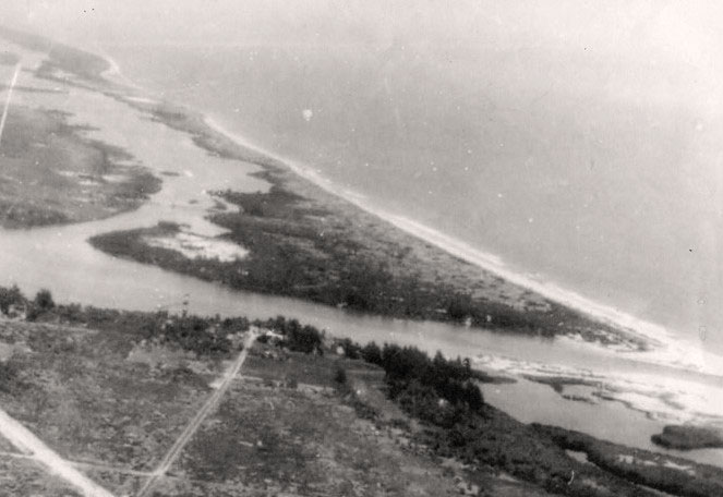 Aerial of old inlet